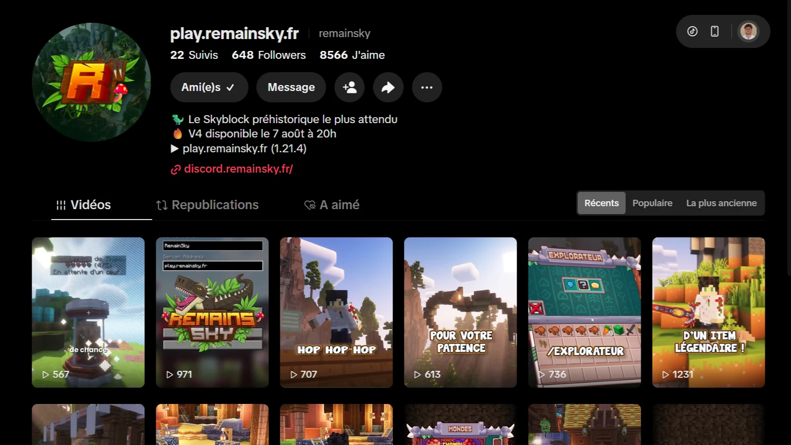 Les premiers spoils sont sur TikTok